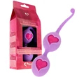 FEELZTOYS Desi - szíves gésagolyó duó (lila-pink)