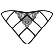 Obsessive Miamor - hálós, nyitott csipke női bugyi (fekete)
