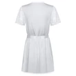 Obsessive Miamor Robe - csipkés ujjú köntös és tanga (fehér)