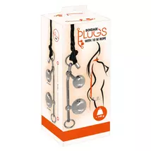 You2Toys Bondage Plugs - fém tágító gömbök (149g) - ezüst