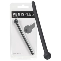 Dilator Piss Play - üreges, szilikon húgycső tágító (fekete)