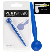 Dilator Sperm Stopper - gömbös, szilikon húgycsőtágító (kék)