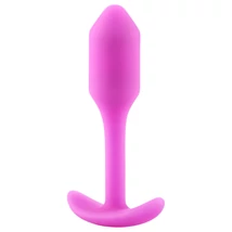 b-vibe Snug Plug 1 - anál plug belső súllyal (55g) - pink