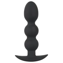 Black Velvet Heavy - 145g-os gömbös anál plug (fekete)