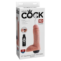 King Cock 8 - élethű spriccelő dildó (20cm) - natúr