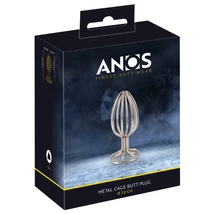 ANOS Metal (3,8cm) - fémkalitkás anál plug (ezüst)
