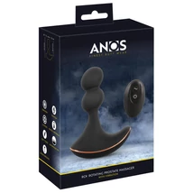 ANOS - 2 motoros forgó anál vibrátor (fekete)