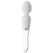Liaison Wand - szilikon-üveg LED-es vibrátor (átlátszó)