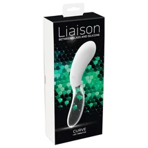 Liaison Curve - akkus, LED vibrátor (átlátszó-fehér)