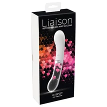 You2toys Liaison - szilikon-üveg LED vibrátor (átlátszó-fehér)