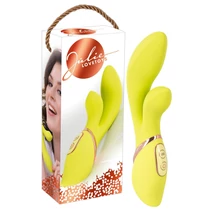 Jülie - vibrátor klitoriszkarral (sárgászöld)