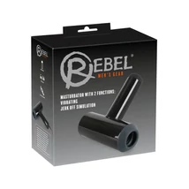Rebel - akkus, fel-le mozgó, vibráló maszturbátor (fekete)