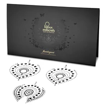 Csillogó gyémántok intim ékszer szett - 3 részes (fekete)