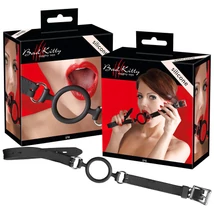 Bad Kitty - szilikon karika szájpecek (fekete)