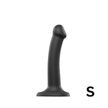 Strap-on-me Dual S - dupla rétegű dildó (fekete)