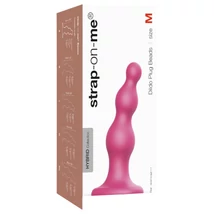 Strap-on-me Beads M - gyöngyös, tapadókorongos dildó (pink)