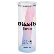 Dildolls Utopia - tapadókorongos szilikon dildó (színes)