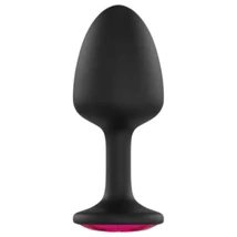 Dorcel Geisha Plug Ruby M - pink köves anál plug (fekete)