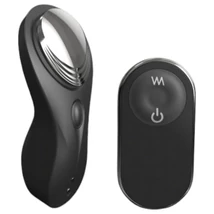 Dorcel Discreet Vibe + - akkus, rádiós csikló vibrátor (fekete)
