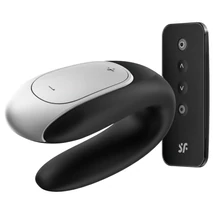 Satisfyer Double Fun - okos, vízálló párvibrátor (fekete)