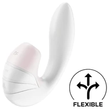 Satisfyer Supernova - akkus, léghullámos 2in1 vibrátor (fehér)