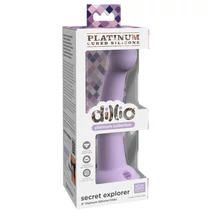 Dillio Secret Explorer - tapadókorongos dildó (17cm) - lila