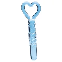 Clarity - üveg dildó szíves fogantyúval (átlátszó)