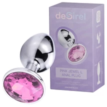Desirel Pink Jewel L - anál plug (ezüst-pink)