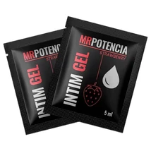 MrPotencia Straw Intim Gel - vízbázisú síkosító - eper (5ml)