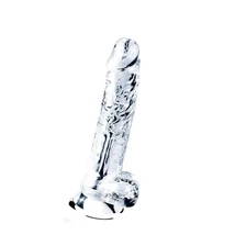 Lovetoy Flawless Clear - tapadókorongos dildó - 19cm (átlátszó)