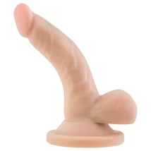Dr. Skin 4 - tapadókorongos, herés élethű dildó - natúr (12cm)