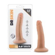 Dr. Skin 5,5 - tapadókorongos élethű dildó - natúr (14cm)