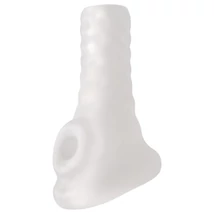 Perfect Fit Breeder - nyitott péniszköpeny (10 cm) - fehér