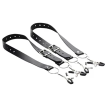 XR Brands - szeméremajak-széthúzó csipeszek (fekete)