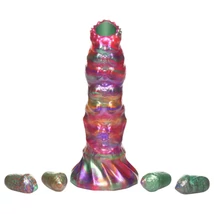 Creature Cocks Larva - ovipozitor űrlény dildó (szivárvány)