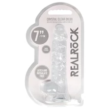 REALROCK - átlátszó élethű dildó - átlátszó (17cm)