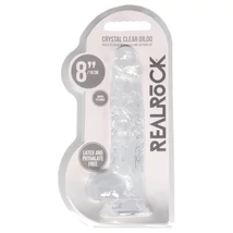 REALROCK - átlátszó élethű dildó - átlátszó (19cm)