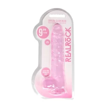REALROCK - átlátszó élethű dildó - pink (22cm)