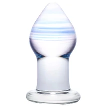 GLAS Amethyst Rain - üveg anál plug (átlátszó lila)
