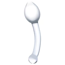 GLAS - üveg anál dupla dildó (átlátszó)