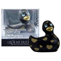 My Duckie Romance 2.0 - csikló vibrátor (fekete-arany)