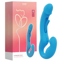 Honey Play Box Harmony Duo - App-vezérelt felcsatolható nyelves vibrátor (kék)