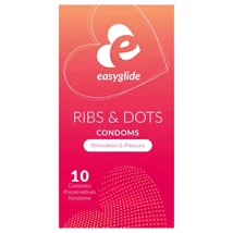 EasyGlide Ribs & Dots - pontozott óvszer (10 db)