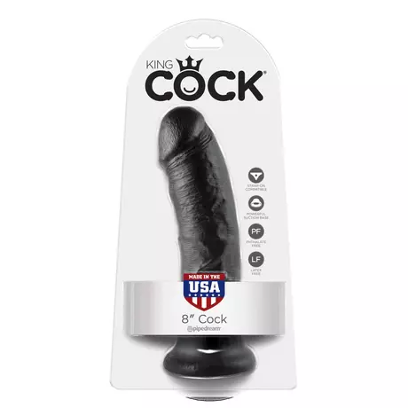 King Cock 8 dildó (20 cm) - fekete