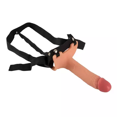 Realistixxx Strap-on - felcsatolható, üreges, élethű dildó (natúr)