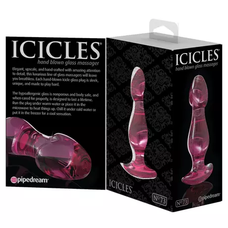 Icicles No. 73 - péniszes anál dildó (pink)