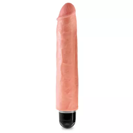 King Cock 10 Stiffy - vízálló, élethű vibrátor (25cm) - natúr