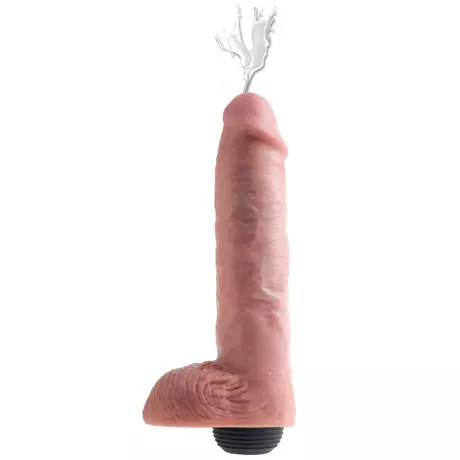 King Cock 11 - élethű spriccelő dildó (28cm) - natúr