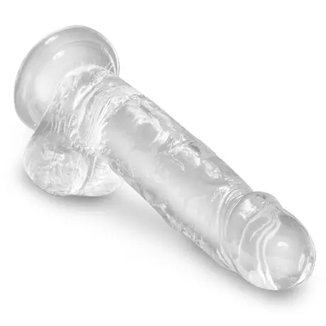 King Cock Clear 7 - tapadótalpas, herés dildó (18cm)