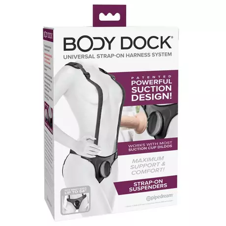 Body Dock - vállpántos felcsatolható alsó (fekete)